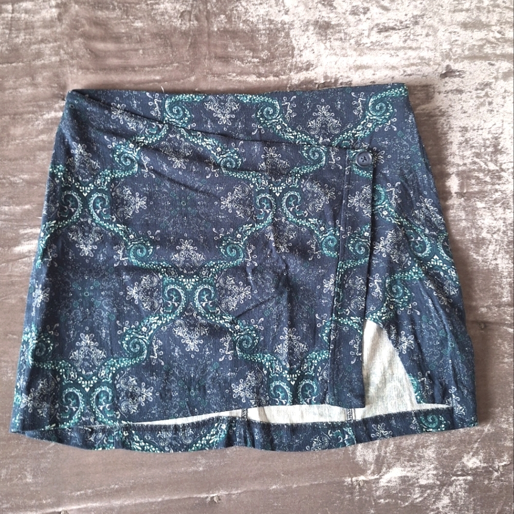 NWOT- Free People Take It Easy Paisley Wrap Skirt